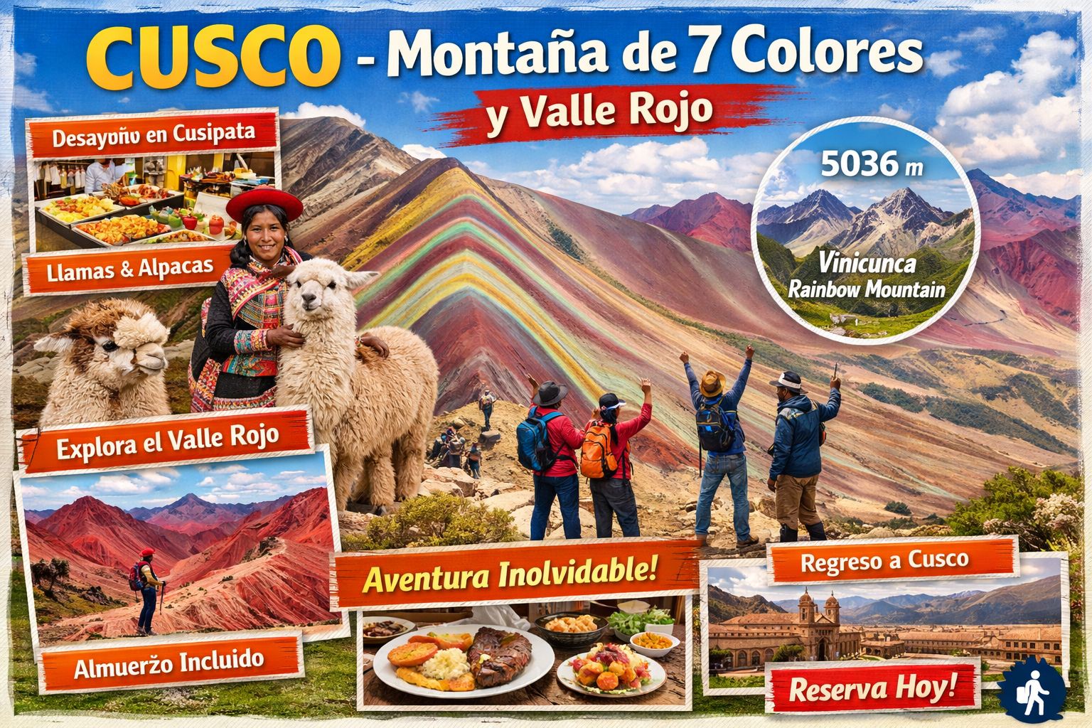 Cusco - Montaña de 7 colores y Valle Rojo
